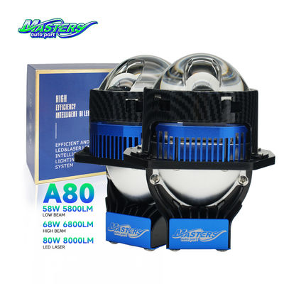 ماسترز A80 العدسة ليزر LED / Hi / Lo Beam 85W 8500 ليمن 3 بوصة مزدوج ليزر مشروع